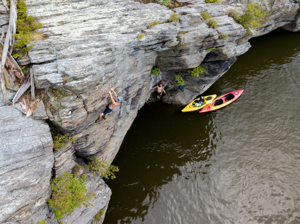 deep water soloing the cove